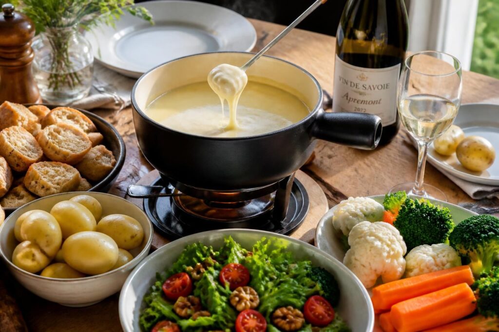 découvrez comment accompagner une fondue savoyarde avec des choix équilibrés et gourmands pour un repas savoureux et harmonieux.