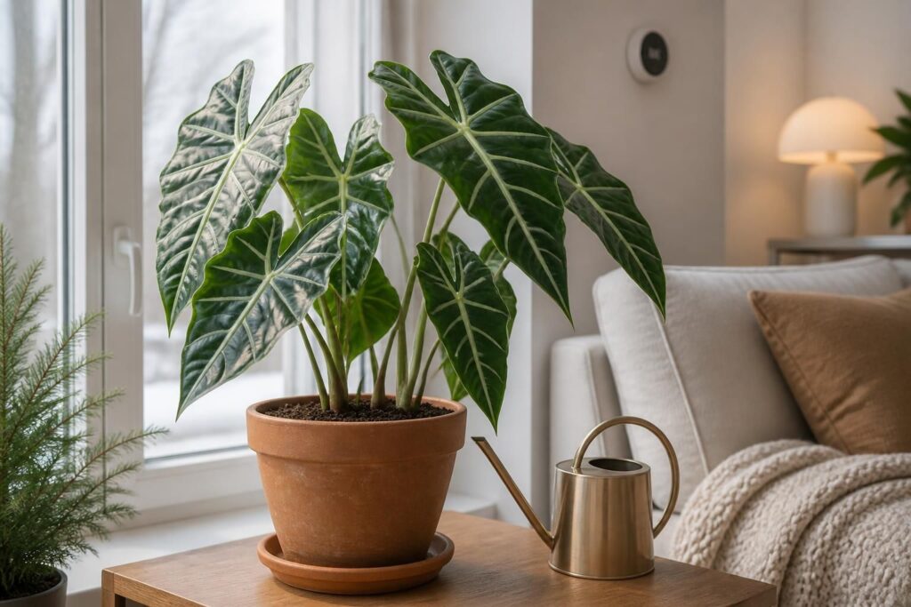 découvrez comment entretenir votre alocasia en intérieur : conseils d'arrosage, exposition idéale et soins spécifiques pour l'hiver afin de garder votre plante en bonne santé toute l'année.