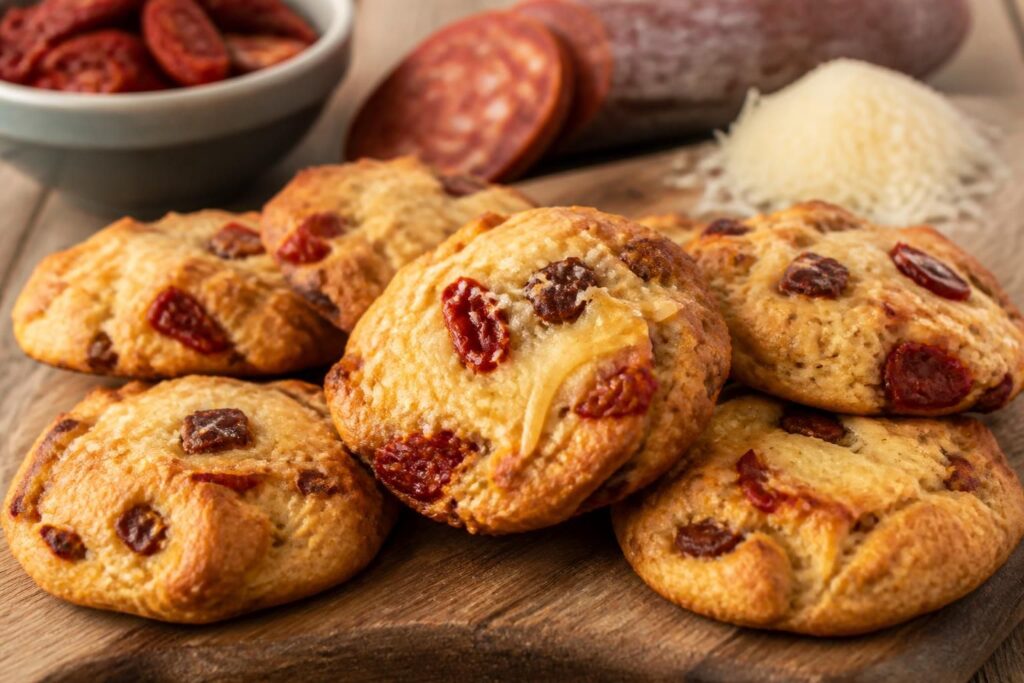 découvrez nos recettes gourmandes de cookies au chorizo, agrémentés de parmesan, tomates séchées et gruyère, pour une explosion de saveurs salées et originales.