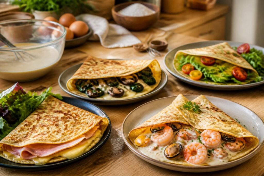 découvrez nos recettes de crêpes salées, originales et classiques, pour satisfaire toutes vos envies gourmandes à tout moment.