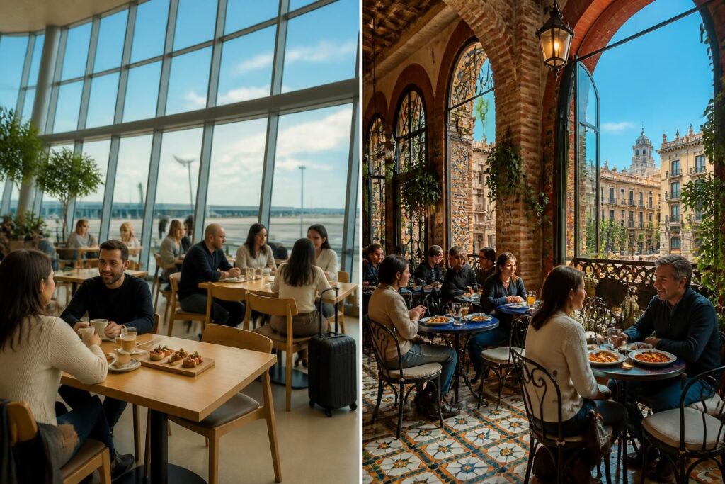 découvrez cafeteria bcn, l'endroit idéal pour manger près de l'aéroport et dans le centre de barcelone. profitez de repas savoureux et rapides, parfaits pour tous vos déplacements.