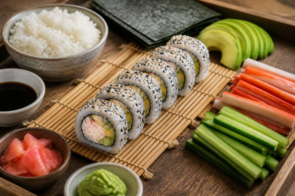découvrez la recette du cali roll sushi, un classique californien facile à préparer chez vous avec des ingrédients simples et frais. suivez notre guide étape par étape pour réussir ce délice japonais à la maison.