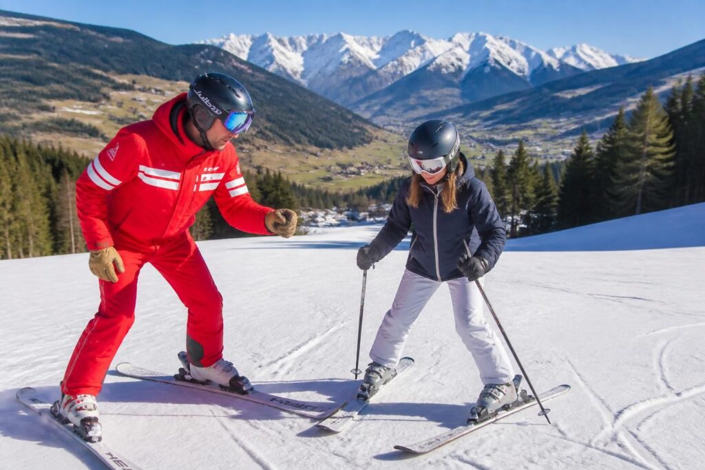 découvrez nos cours particuliers de ski dans la vallée verte, avec des options adaptées à tous les niveaux et des conseils personnalisés pour améliorer rapidement votre technique.