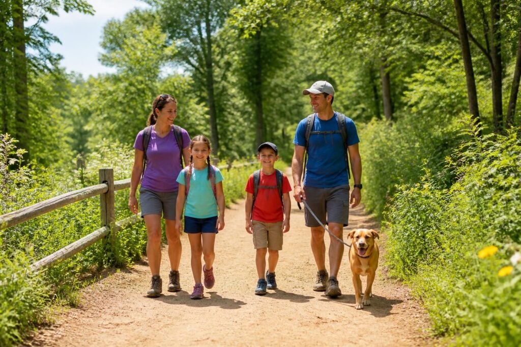 découvrez des sentiers de randonnée faciles près de chez vous, parfaits pour les promenades en famille avec enfants et chiens, pour des aventures nature en toute simplicité.