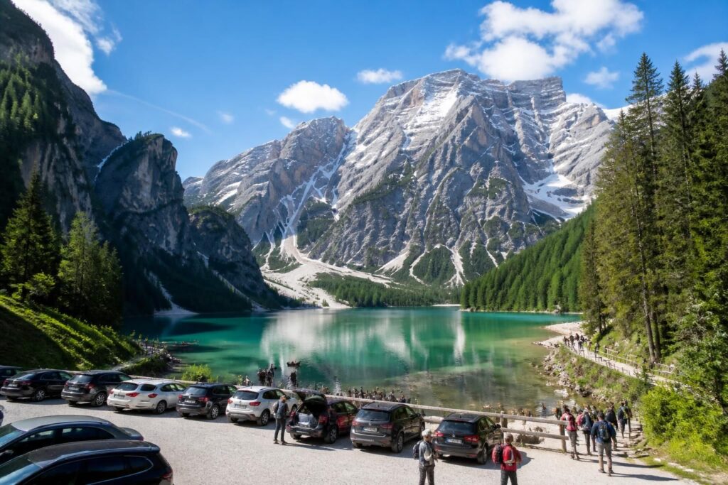 découvrez le lago di braies dans les dolomites : conseils sur la randonnée, infos sur le parking et la météo pour bien préparer votre visite inoubliable.