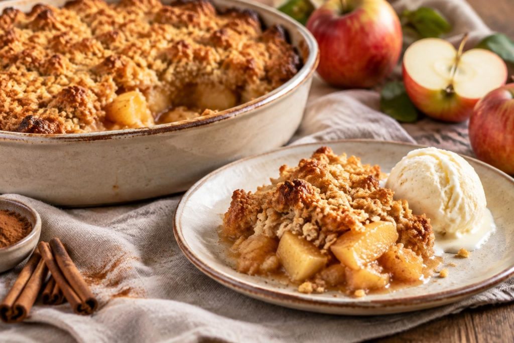 découvrez une recette de crumble aux pommes facile et délicieuse, avec une pâte croustillante et des pommes fondantes. parfaite pour toutes les occasions !