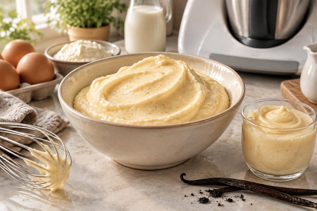 découvrez une crème pâtissière au mascarpone facile et onctueuse, avec une version thermomix pas à pas pour réussir vos desserts et garnitures.