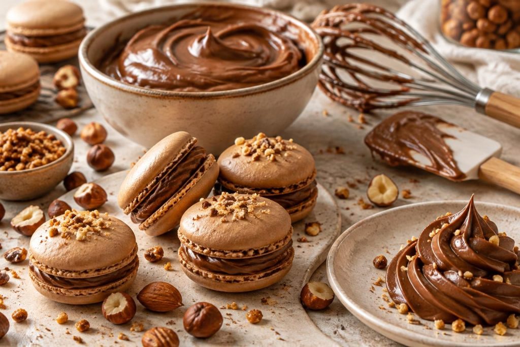 découvrez une ganache au praliné maison, onctueuse et facile à préparer, idéale pour garnir des macarons et sublimer vos desserts gourmands.
