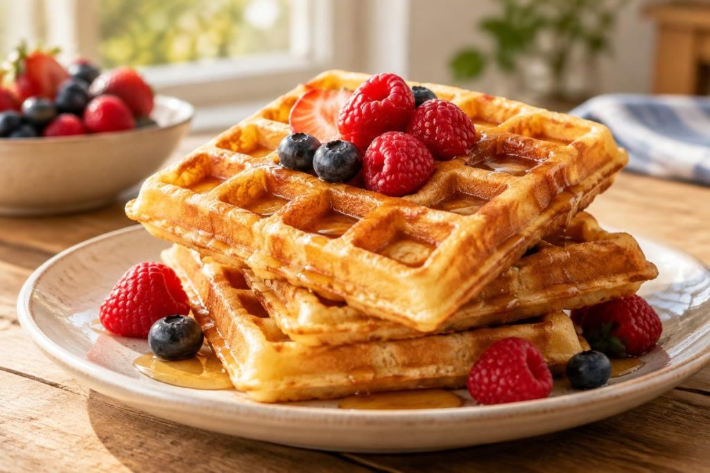 découvrez une recette de gaufres faciles et croustillantes, sans beurre ni blancs montés en neige. une préparation simple et gourmande à tester !